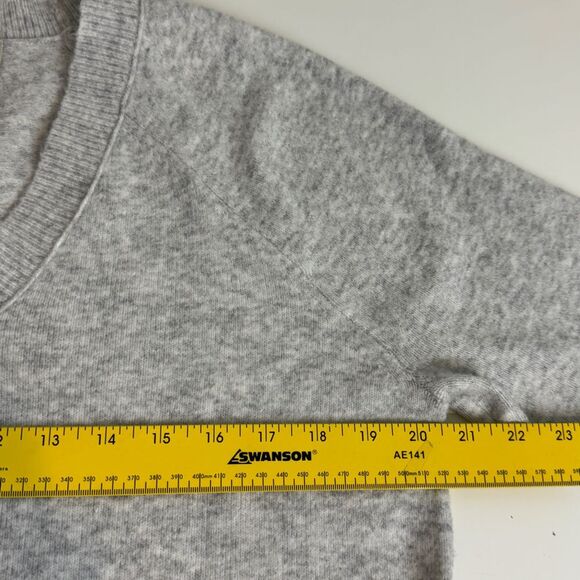 LOFT Gray V-Neck Cozy Sweater M - Picture 5 of 6